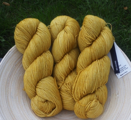 Sock - OCHRE, 402 m/100 g (ponožková příze - SW merino)