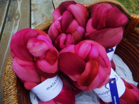 vyprodáno English Rose - česanec Malabrigo
